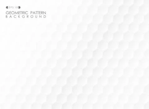 Abstract of futuristic gradient white pentagonal pattern background. 스톡 일러스트
