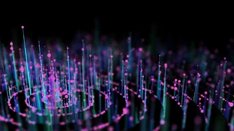 Abstract futuristic graph information on disk space. Complex Big Data  anal.. Stock-Footage 335136170