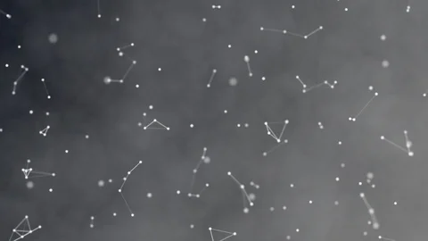 Abstract futuristic grey plexus background with moving connecting points Video stock 123082718