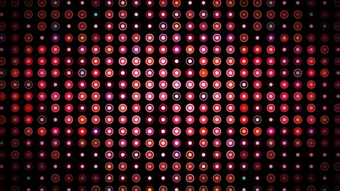 Abstract Futuristic  Grid Interface with Circular Nodes on Dark Background Stock Footage 342888103