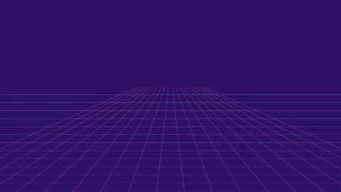 Abstract futuristic grid perspective background into deep blue digital space Stock Footage 343631155