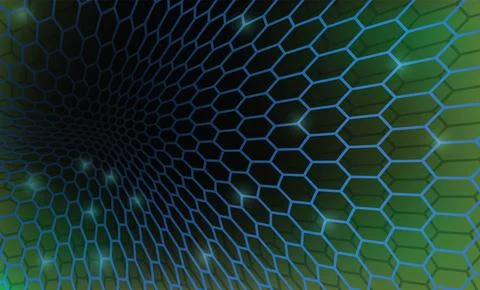 Abstract Futuristic Hexagon Background Stock Illustration