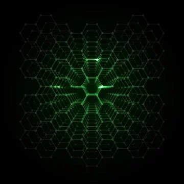 Abstract Futuristic Hexagonal Background Stock Illustration