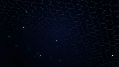 Abstract futuristic hexagonal grid background with glowing nodes and scient.. 스톡 동영상 346067569