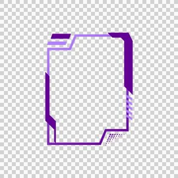 Abstract futuristic interface border and frame decoration element vector Stock Illustration