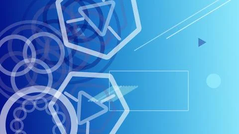 Abstract futuristic interface shows glowing network blueprint icons in cool.. 库存插图