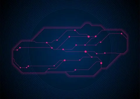 Abstract futuristic linear technology concept background Stock Illustration