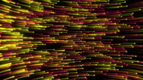 Abstract futuristic liquid motion background with vibrant neon waves Stockbeeldmateriaal 340025211