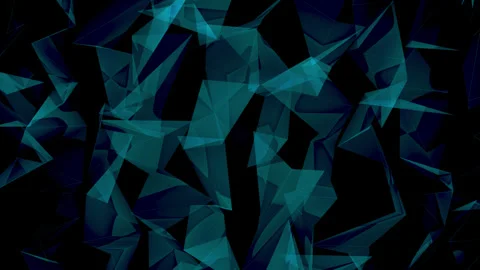 Abstract Futuristic Low Poly Plexus Network Background with Glowing Polygon Stock Footage 340117372