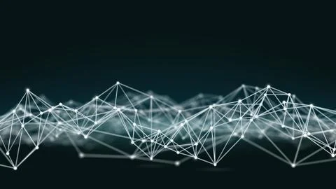Abstract futuristic low poly technology background, geometry triangles with c Stock Illustration