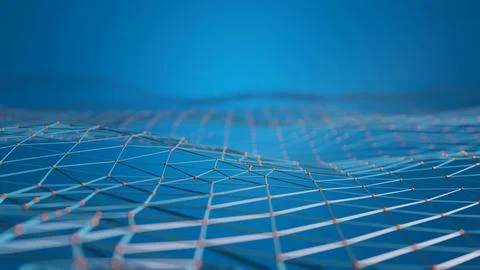 Abstract futuristic low poly technology background Stock Illustration