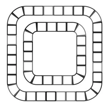 Abstract futuristic maze, pattern template for children's games, white square Stock Illustration