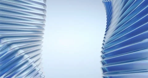 Abstract Futuristic Metallic Twisting Structures Background Stock Footage 311015524