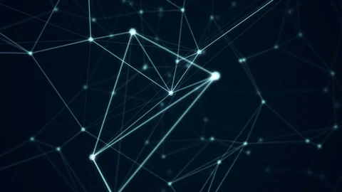 Abstract futuristic molecule structure motion graphic blue color Video stock 100532067