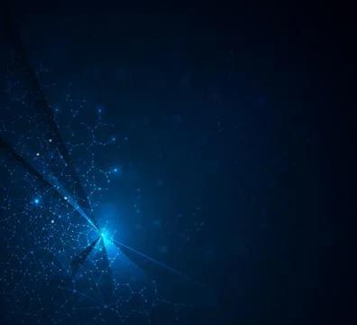 Abstract futuristic - Molecules technology background Stock Illustration