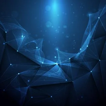 Abstract futuristic - Molecules technology background Stock Illustration