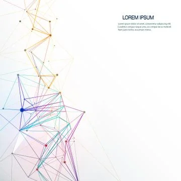 Abstract futuristic - Molecules technology background Stock Illustration