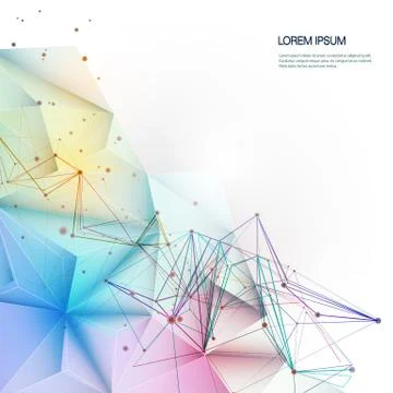 Abstract futuristic - Molecules technology background Stock Illustration