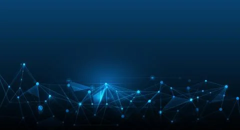 Abstract futuristic - Molecules technology background Stock Illustration