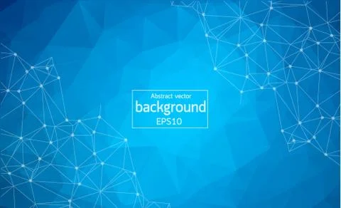 Abstract futuristic - Molecules technology with linear and polygonal pattern  Stock Illustration