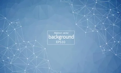 Abstract futuristic - Molecules technology with linear and polygonal pattern  Stock Illustration