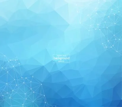 Abstract futuristic - Molecules technology with linear and polygonal pattern  Stock Illustration