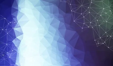 Abstract futuristic - Molecules technology with linear and polygonal pattern  Stock Illustration