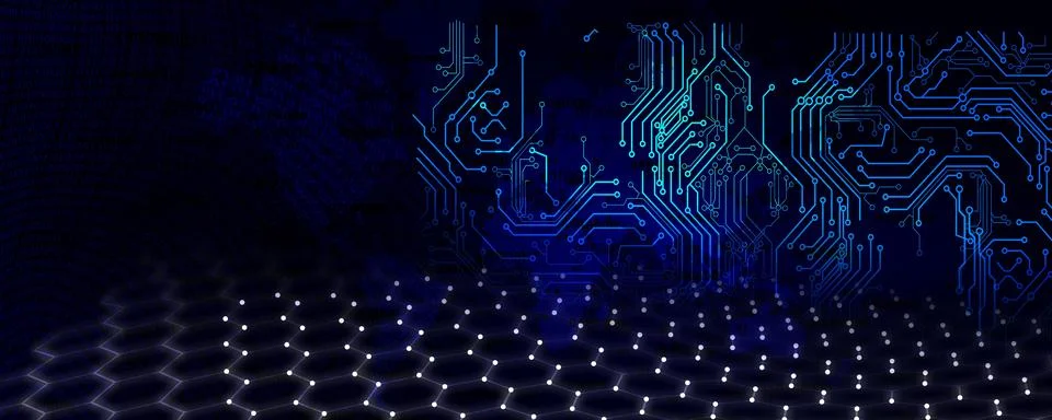 Abstract futuristic - Molecules technology with linear and polygonal pattern sha Stock Illustration