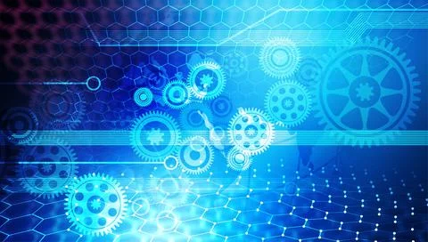 Abstract futuristic - Molecules technology with linear and polygonal pattern sha Stock Illustration