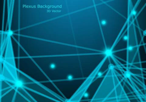 Abstract futuristic - Molecules technology with linear and polygonal pattern  Stock Illustration