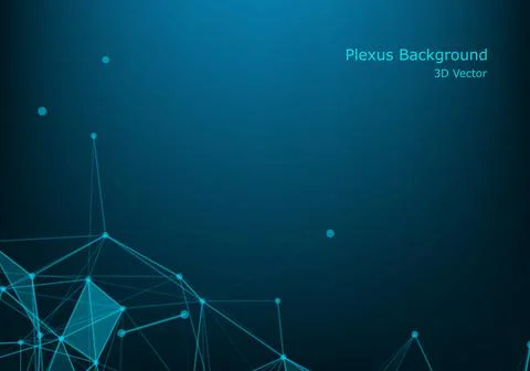 Abstract futuristic - Molecules technology with linear and polygonal pattern  Stock Illustration