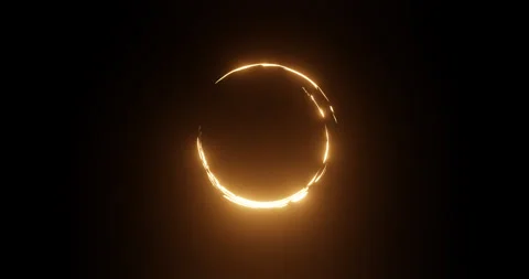Abstract futuristic motion background. circle of fire. Loop animation Stockbeeldmateriaal 235467015