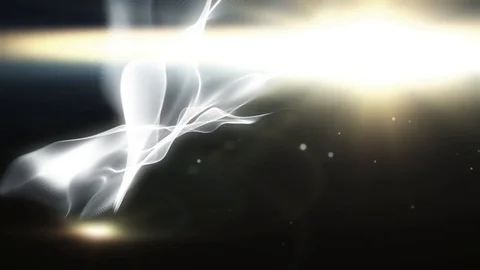 Abstract futuristic motion background of digital white colored wave particles Stock Footage 125013296
