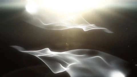 Abstract futuristic motion background of digital white colored wave particles Stock Footage 125013315