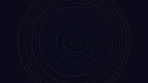 Abstract Futuristic Neon Circular Lines Dark Background Stock Footage 340314059