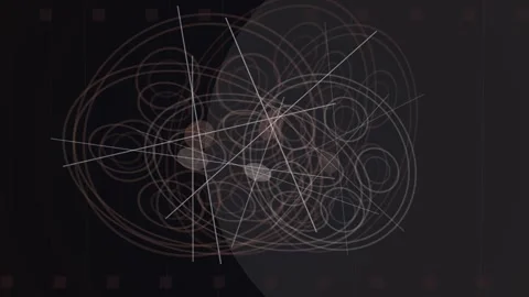 Abstract futuristic network of glowing data connections and technological c.. Stock Footage 346002283