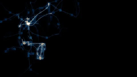 Abstract Futuristic Network Graph Motion Background Video stock 99972713