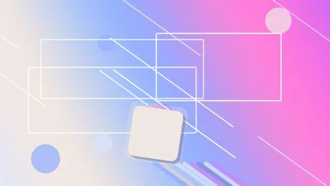 Abstract futuristic network interface elements float over a pink and blue g.. イラスト素材