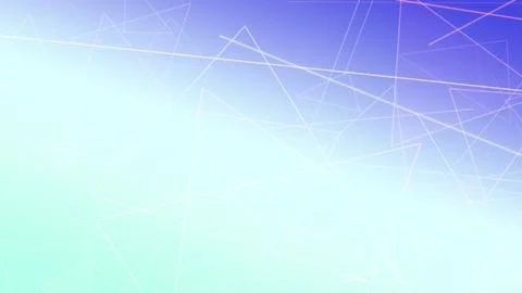 Abstract futuristic network of translucent triangles and lines in bright cy.. Stock Illustration