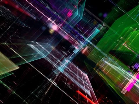 Abstract  futuristic perspective background - digitally generate Stock Illustration