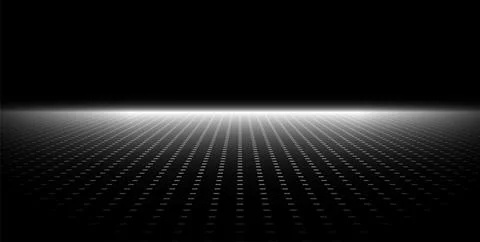 Abstract futuristic perspective wireframe grid background. Infinite horizon 스톡 일러스트