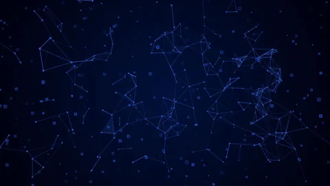 Abstract Futuristic With Plexus Of Lines, Dots And Triangles Video Background Stock Footage 338064731