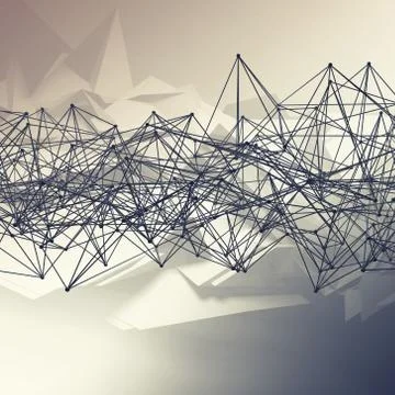 Abstract futuristic polygonal structures 3 d Stock Illustration