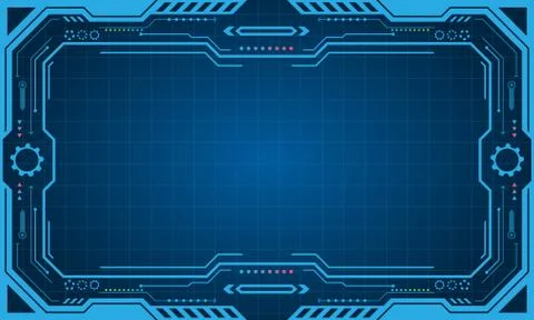 Abstract Futuristic Presentation Panel Frame , Technology Display Stock Illustration