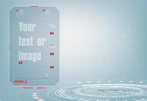 Abstract Futuristic Presentation Panel Frame , Technology Display. HUD Illustrazione stock