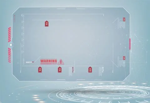 Abstract Futuristic Presentation Panel Frame , Technology Display. Sci Fi Stock Illustration