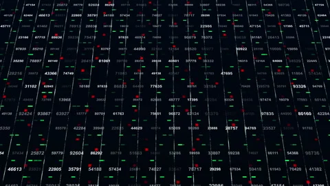 Abstract futuristic random animated numbers background Stock Footage 341463523