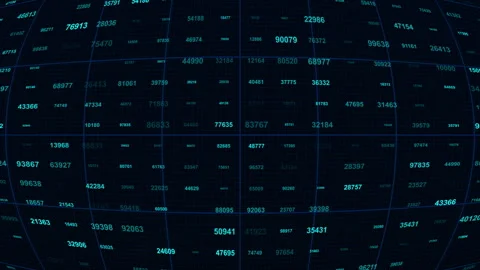 Abstract futuristic random animated numbers background Stock Footage 341463656