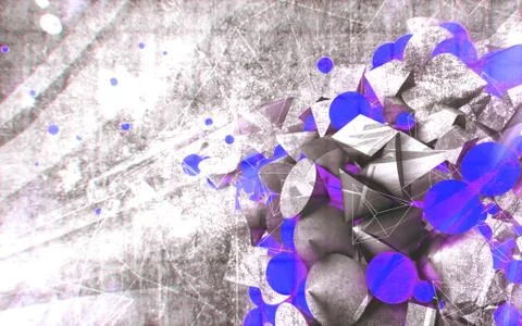 Abstract futuristic sci-fi chaotic background with mind structure. Stock-Illustration