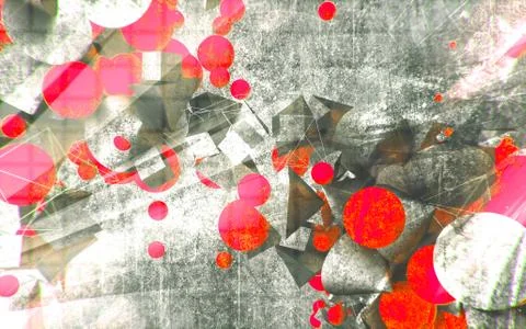 Abstract futuristic sci-fi chaotic background with mind structure. Stock-Illustration